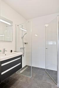 Et badeværelse på Vakantie appartement Veerse Muze