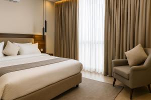 Postel nebo postele na pokoji v ubytování Alpirious