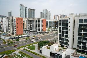 Udsigt til Dubai eller udsigt til byen taget fra lejligheden