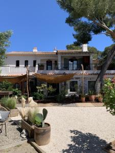 een groot huis met een boom en wat planten bij Beija Flor in Agay - Saint Raphael