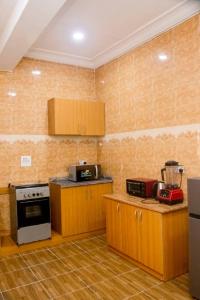 Kuchyň nebo kuchyňský kout v ubytování The Regal Enclave