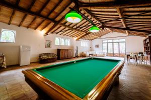 een grote kamer met een pooltafel. bij Hotiday Grosseto Podere in Vacchereccia