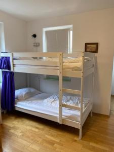 a couple of bunk beds in a room at Travellers' Haven Hostel in Bled