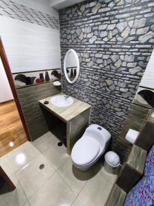 Et badeværelse på Hotel all sur