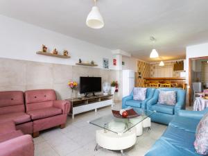 un soggiorno con due divani e una TV di Live La Jaca Rinconcito de Chicha a La Jaca