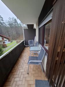 Balkón nebo terasa v ubytování Ferienwohnung Schöntal 2 + 1 fotografie