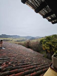 a tile roof of a house with a view at Cascina Montalbano in Rosignano Monferrato