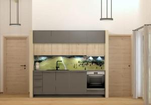 Kuchyň nebo kuchyňský kout v ubytování Ferienhaus Dresselbach - Wohnung 06 "Feldbergblick" in Schluchsee für 6 Personen