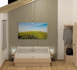 Postel nebo postele na pokoji v ubytování Ferienhaus Dresselbach - Wohnung 06 "Feldbergblick" in Schluchsee für 6 Personen