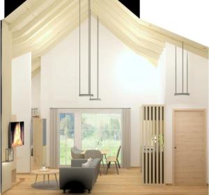 Posezení v ubytování Ferienhaus Dresselbach - Wohnung 05 "Dresselbachblick" in Schluchsee für 6 Personen