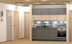 Kuchyň nebo kuchyňský kout v ubytování Ferienhaus Dresselbach - Wohnung 04 "Schluchseeblick" in Schluchsee für 6 Personen