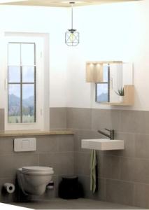 Koupelna v ubytování Ferienhaus Dresselbach - Wohnung 04 "Schluchseeblick" in Schluchsee für 6 Personen