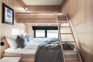 Postel nebo postele na pokoji v ubytování NEW! High end cabin Lofoten 2