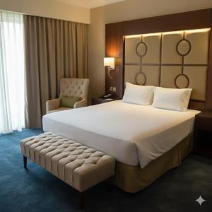 Postel nebo postele na pokoji v ubytování Sunday Harbour Gateway Jeddah Beach Formerly Vivid Plaza Hotel