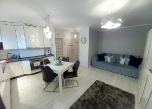 Kuchyň nebo kuchyňský kout v ubytování Apartament Barbara