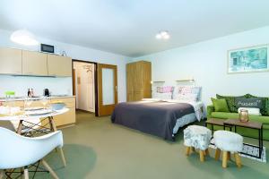 Postel nebo postele na pokoji v ubytování Panorama Waldblick