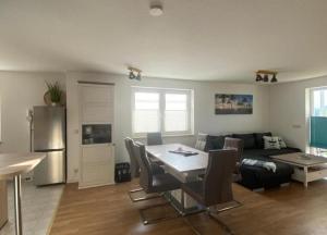 Køkken eller tekøkken på Ferienwohnung Wiesenblick