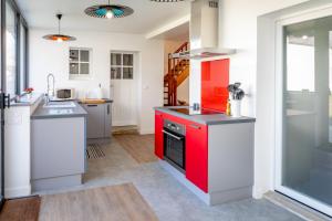 Kuchyň nebo kuchyňský kout v ubytování gite Ti Benèze