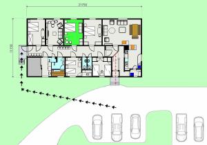 a floor plan of a house at Old Hospital & Sauna at the Beach in Pargas +79 photos