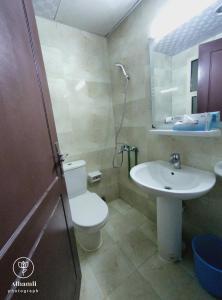 アル・アインにあるSolo comfort stay 1のトイレと洗面台のあるバスルーム