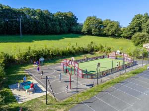 an aerial view of a playground in a park at Camping Capfun La Bretèche in Les Épesses