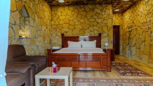 Postel nebo postele na pokoji v ubytování jabal shams view stay نزل إطلالة جبل شمس