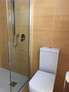 une salle de bain avec toilettes et douche dans l'établissement Rovio Villa lake View & Relax, Lago di Lugano 4guests, à Lugano 15 autres photos