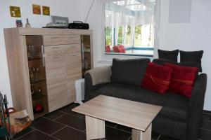 Posezení v ubytování Ferienhaus Fleesensee