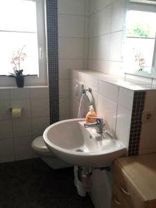 Et badeværelse på Ferienhaus zwischen den Seen