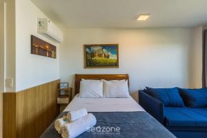 En eller flere senge i et værelse på Condomínio com lazer completo e localização imbatível em POA - BLEs + 25 billeder