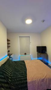 a bedroom with a large bed and a window at 52A Flat Mill Road in Cambridge