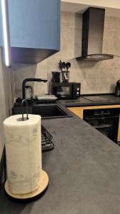 Køkken eller tekøkken på Ana and David's apartment