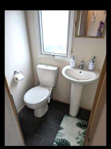 een badkamer met toilet en wastafel bij SummerBreeze Retreat in Hartley +11 foto's