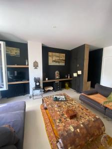 Posezení v ubytování T3 lumineux et moderne Plein centre, Gare et Tram à 50m