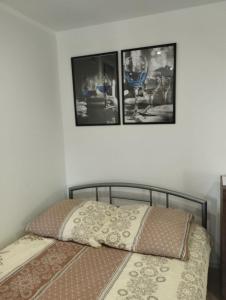 Postel nebo postele na pokoji v ubytování Eye of the Tiger. Apartament w centrum Mrągowa.