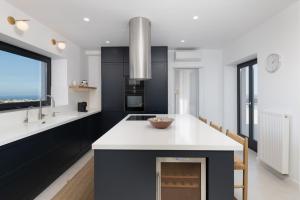 Kuchyň nebo kuchyňský kout v ubytování Santorini Vinery Mansion