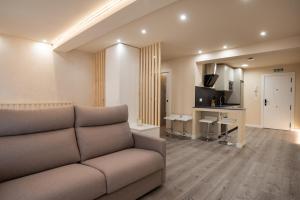 Køkken eller tekøkken på Apartamentos Bombón Tudela