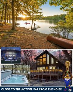 Udsigt til en flod der løber i nærheden af feriehuset