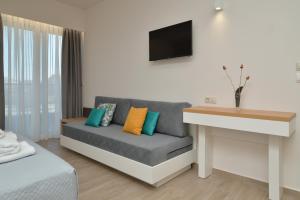 TV a/nebo společenská místnost v ubytování Olympus Diamond studios