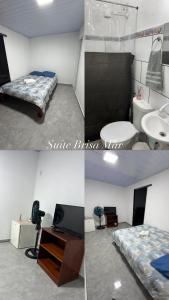 En eller flere senge i et værelse på Suíte Brisa Mar Saquarema