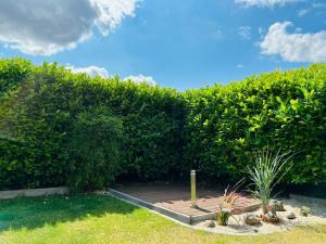 een haag voor een tuin met planten bij House 4seasons Scharbeutz in Scharbeutz