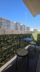 Ban công/sân hiên tại Estudio Estilo Retro en Ovalle