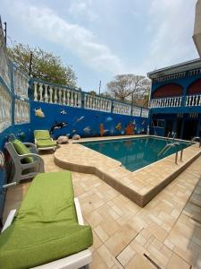 Swimmingpoolen hos eller tæt på Beach front Pochomil