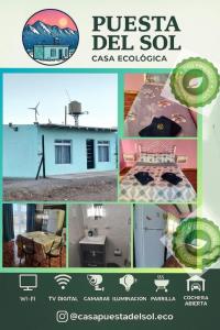 Et logo, certifikat, skilt eller en pris der bliver vist frem på Casa ecológica Puesta del Sol