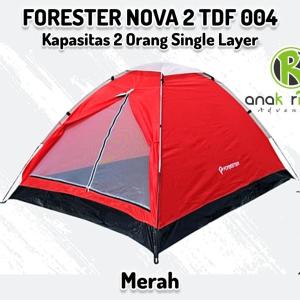 ein rotes Zelt mit der Aufschrift „Forest Ranger Nova TDC“ in der Unterkunft Central Tent in Bukittinggi + 5 Fotos