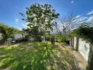 un cortile con un albero e una recinzione di Casa de Alvita a Villa Carlos Paz