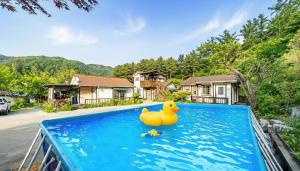 Bazén v ubytování Gapyeong ojeupension nebo v jeho okolí + 16 fotografií