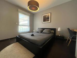 En eller flere senge i et værelse på Piscine and golf - Geneva airport - ONU + 11 billeder