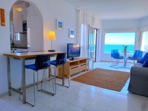 Et opholdsområde på Chalet a orillas del mar