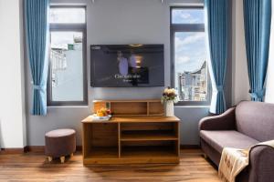 Χώρος καθιστικού στο Cherry Hotel 2 Da Lat